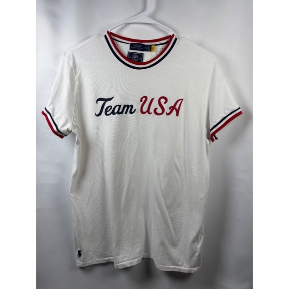 Polo Ralph Lauren Tops - Polo Ralph Lauren Women's Team USA Ringer 2020 Paralympic White M Graphic Tee